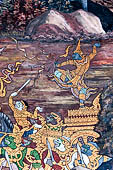 Detail from a mural painting with a 'Ramakien' motif - Thai version of the Indian Ramayana - from the temple complex of the Emerald Buddha, Bangkok (late 18th century) 